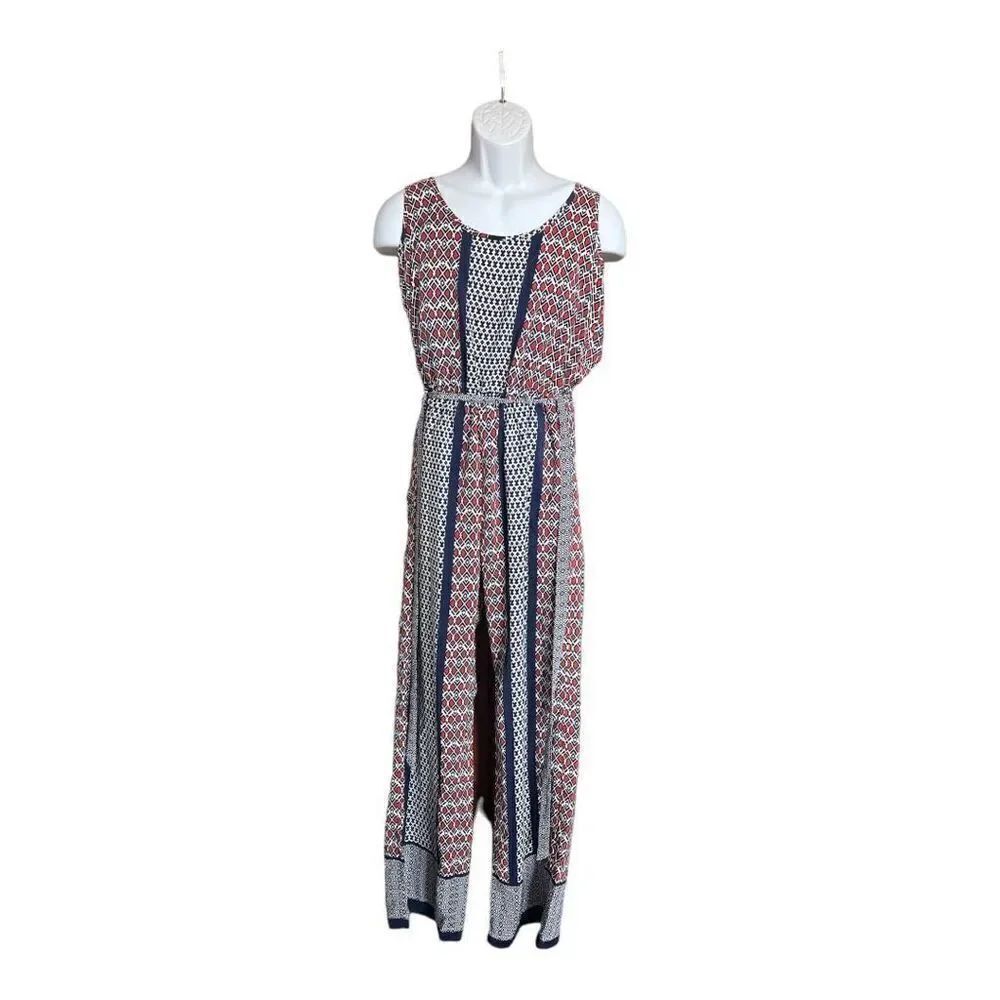 Womens BeBop Sleeveless Boho Airy Jumpsuit Romper - Sz M